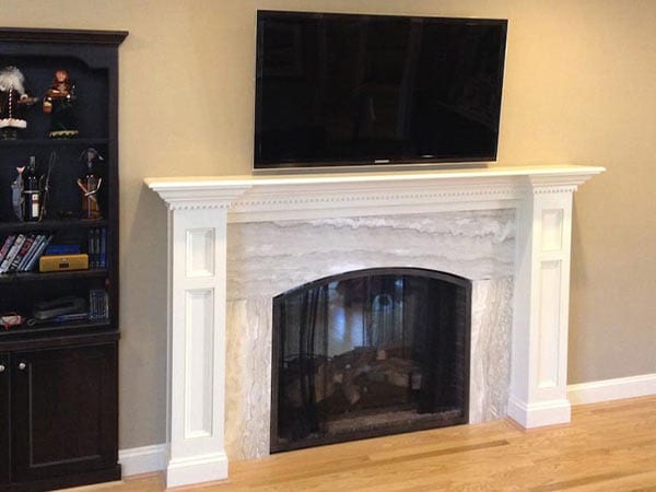 Custom Fireplace with Mantle